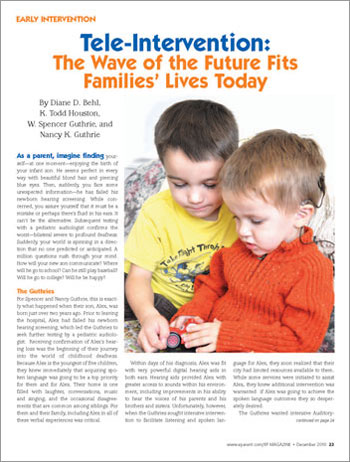 Article: Tele-Intervention: The Wave of the Future Fits Families' Lives Today