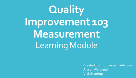 QI 103: Measurement